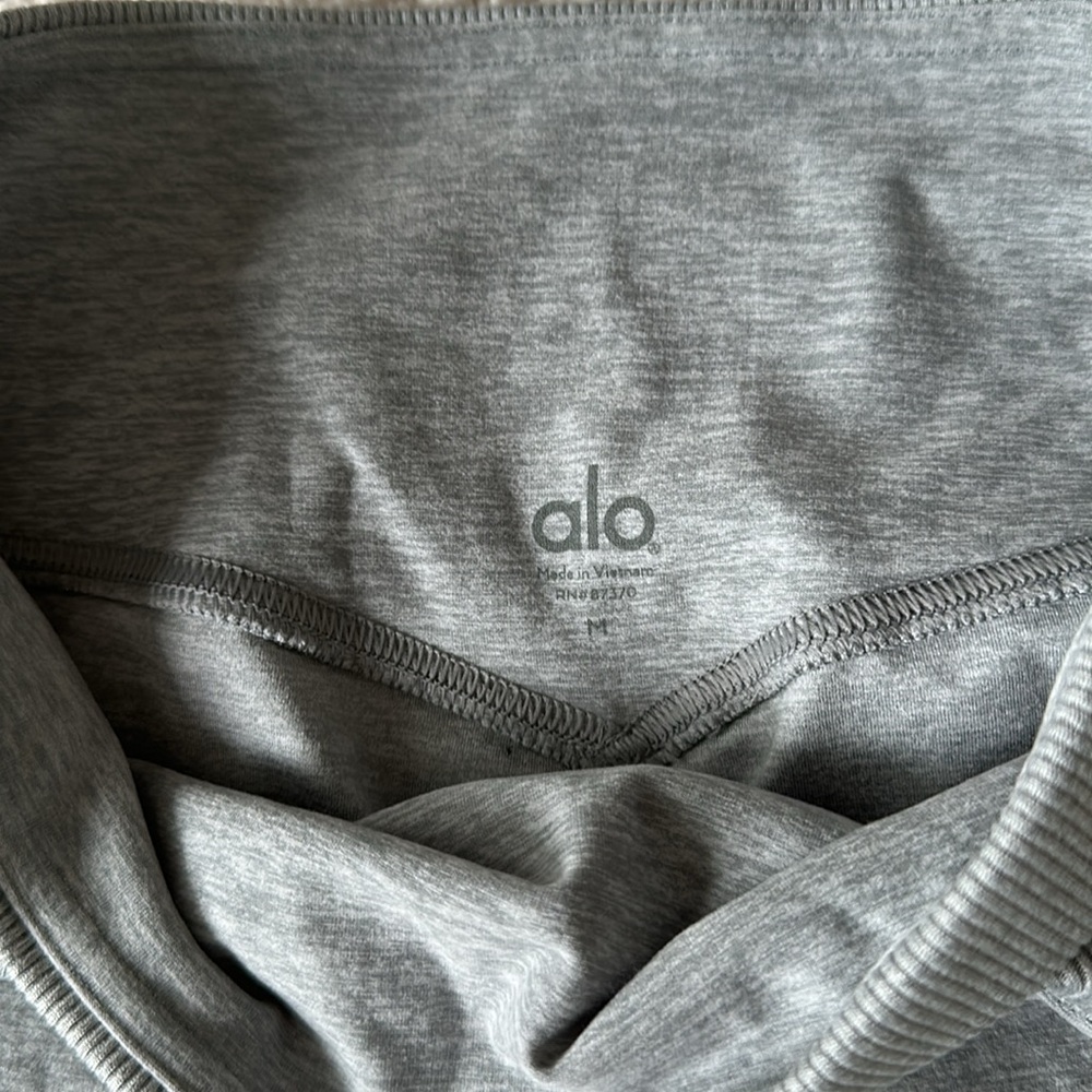 Alo Yoga High-Waist Alosoft Lounge Legging Size M Zinc Heather - Picture 3 of 7